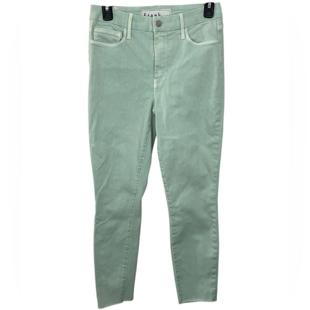 Frank & Eileen Sligo Jeans in Sea Foam Mint Green Size 28 Stretch Denim